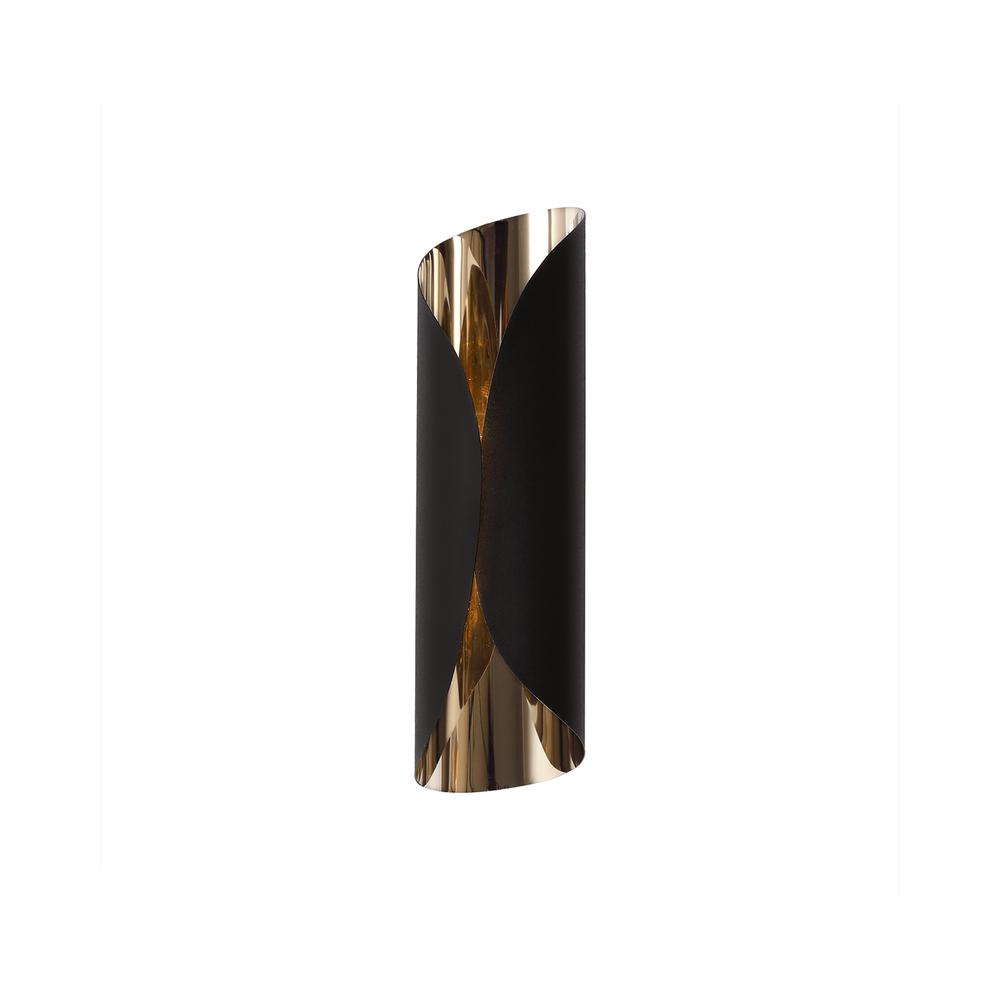 Luxuria Andromeda Wall Light 1x7W LED 3000K 700lm Sand Black/Polished Chrome