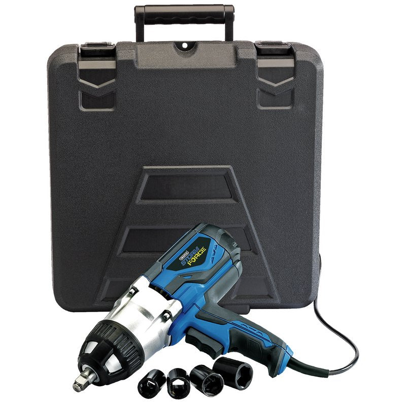 Draper IW1000D Electric Impact Wrench set, 480Nm - 4 socket included
