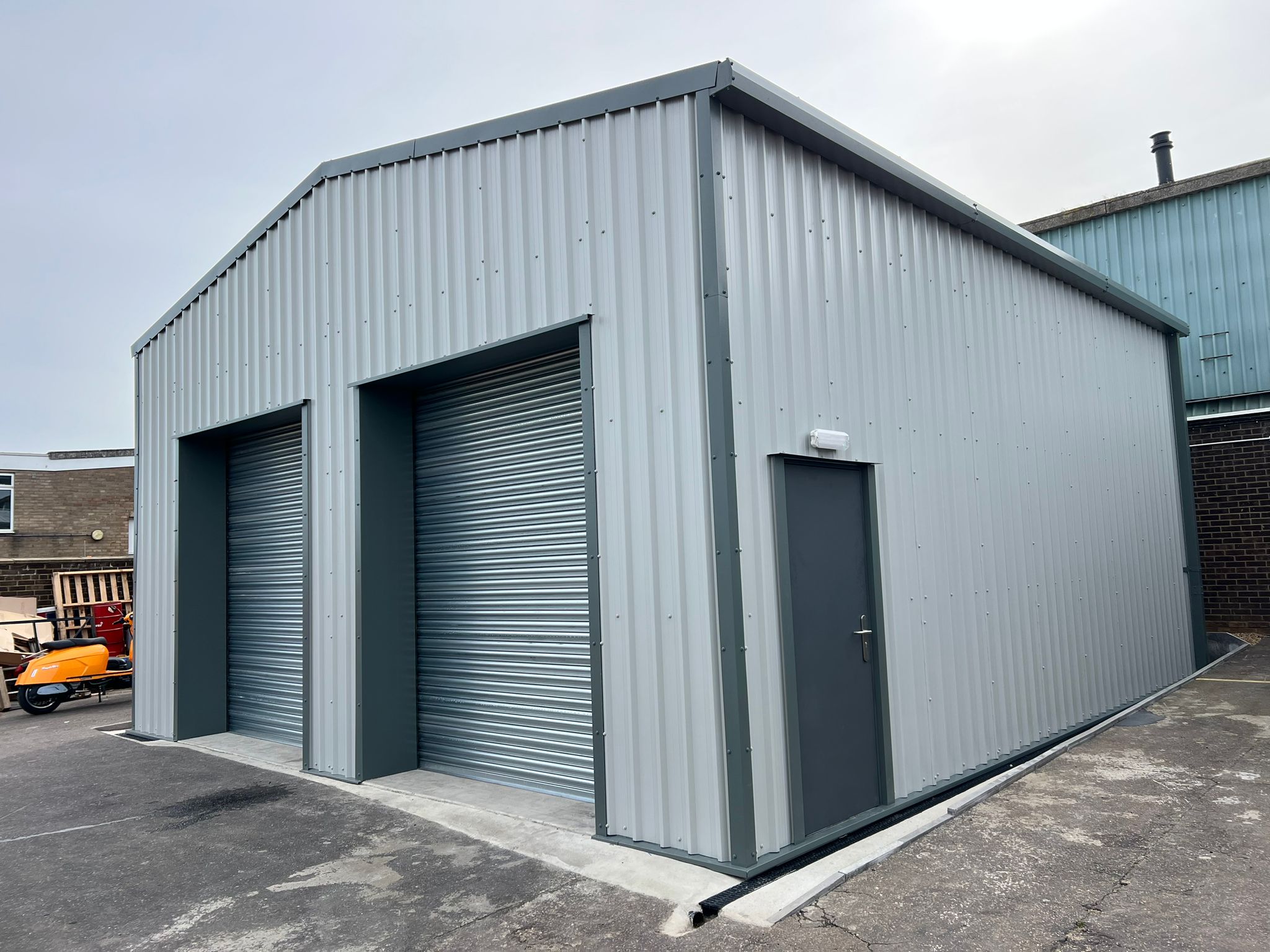 Agricultural Steel Buildings With Roller Doors In Gloucestershire