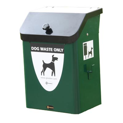 Metal Fido 35� Dog Waste Bin & Express Delivery
                                    
	                                    Deep Green or Red with Fixings for Post Mounting