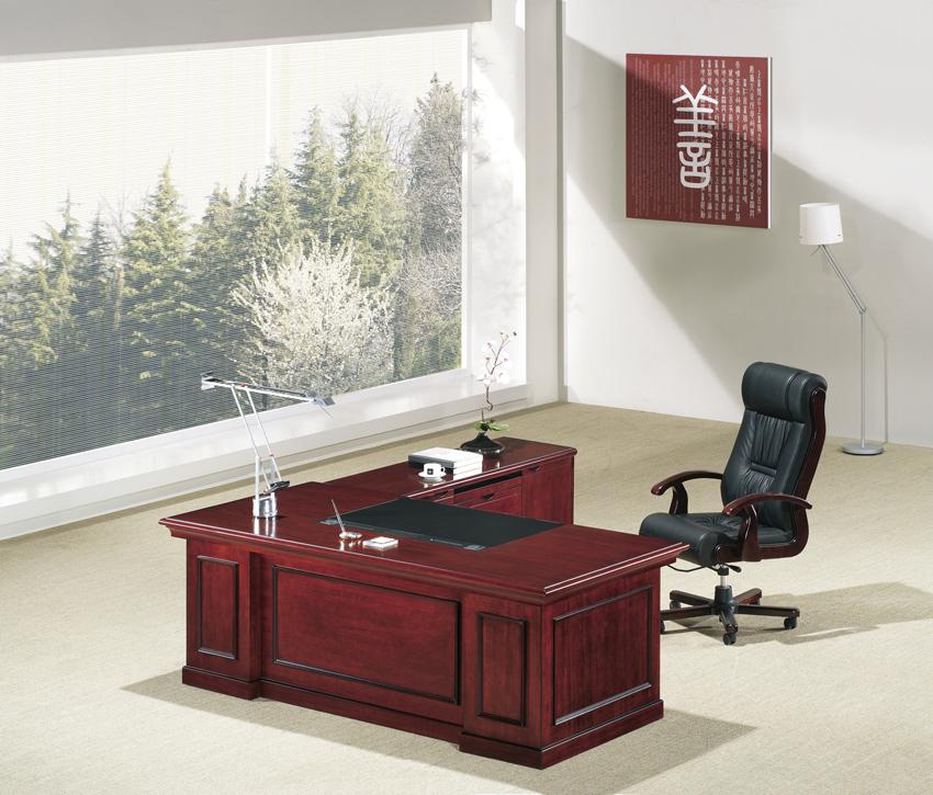 Specialising In Real Cherry Veneer Executive Office Desk With Pedestal & Return - 2200mm - UG223 UK