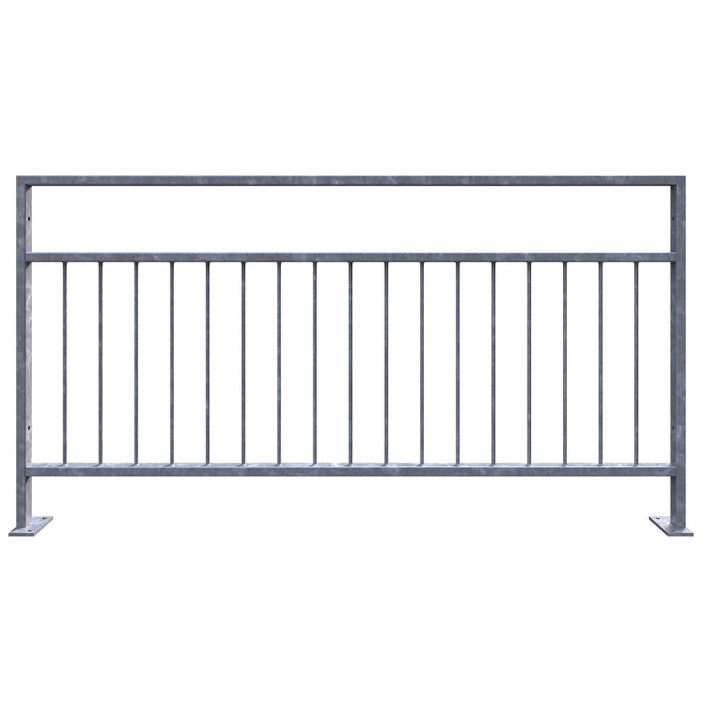 Pedestrian Barrier - 12mm Bar Pattern 3With Base Plate 150mm x 75mm
