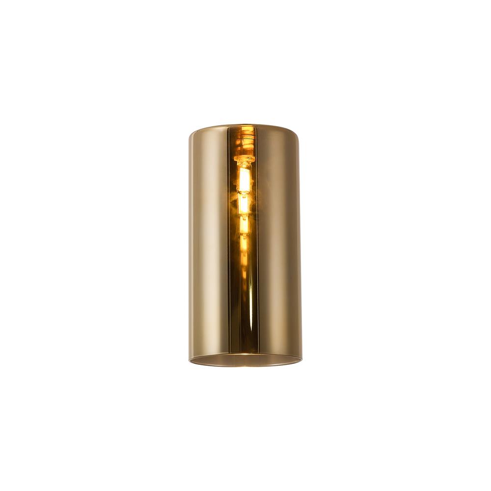 Luxuria Apex 100x200mm Tall Cylinder (A) Gold Glass Shade