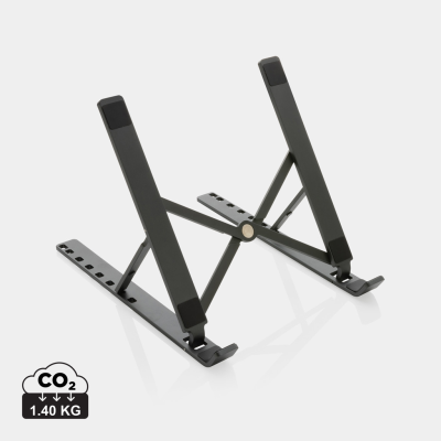 TERRA RCS RECYCLED ALUMINIUM METAL UNIVERSAL LAPTOP & TABLET STAND in Grey.