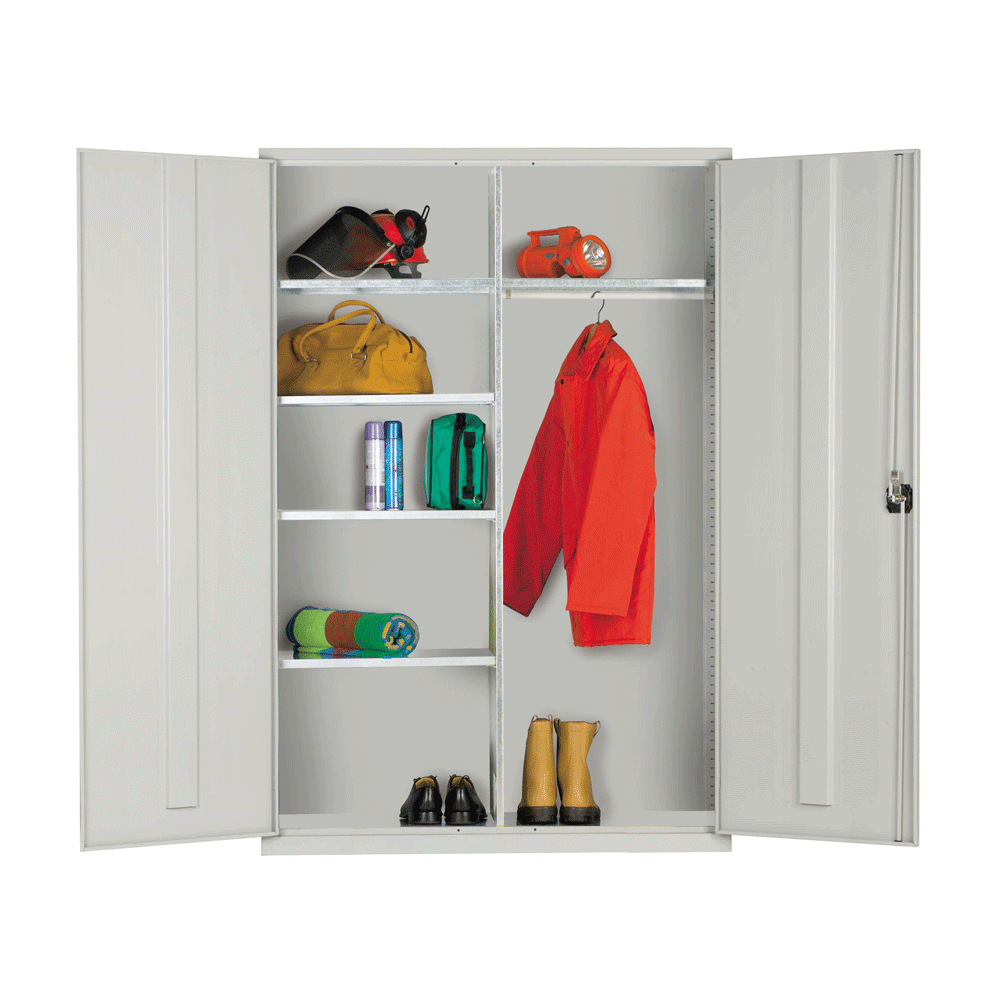 Extra Wide Large Volume Cupboard c/w 3 Shelves & Hanging Rail - 1830H x 1220W x 457D