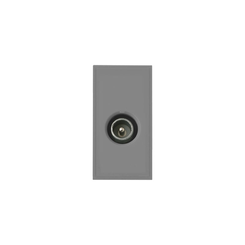 Click New Media Single Male Coaxial Module Grey