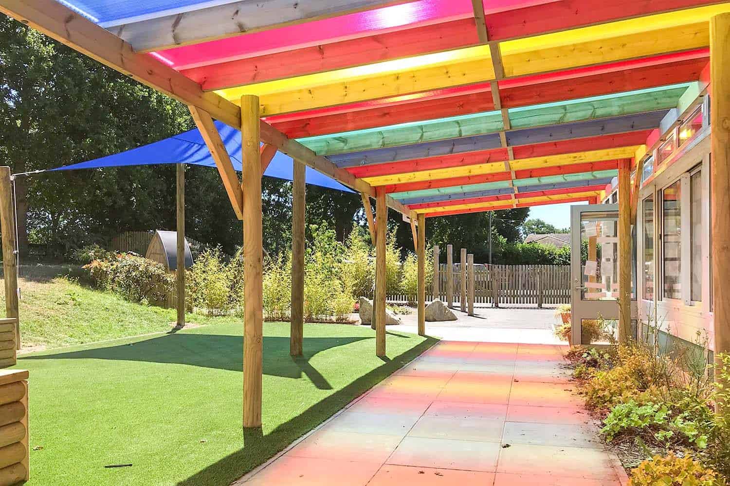 Coloured Roof Pergola