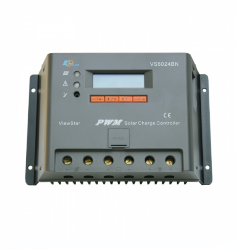 60a solar panel charge controller / regulator with lcd display and advanced programmable features for 12/24v battery systems