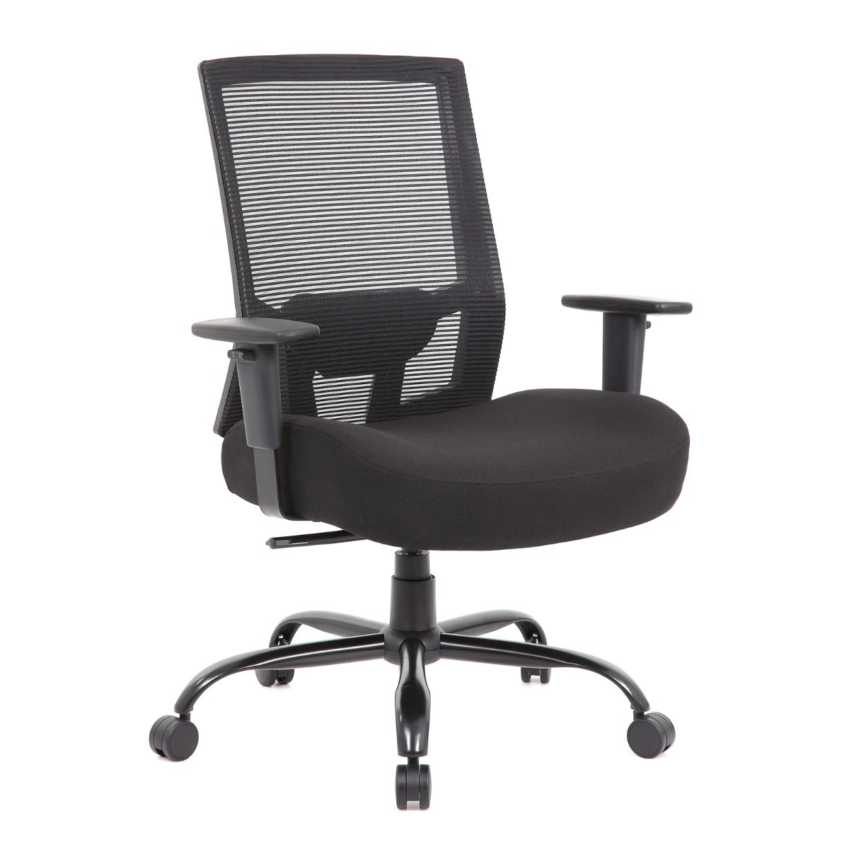 Suppliers Of Isla Heavy Duty Black Mesh Back and Fabric Seat - Up to 27 Stone UK