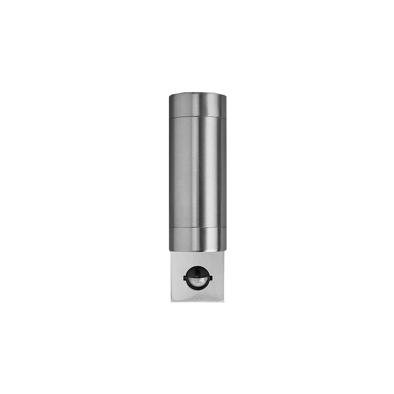 Bell Luna Fixed Up/Down GU10 PIR Wall Light Stainless Steel