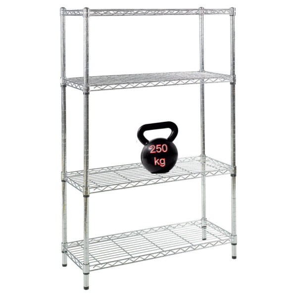 Heavy Duty Chrome Storage Shelves - 1070mm Wide