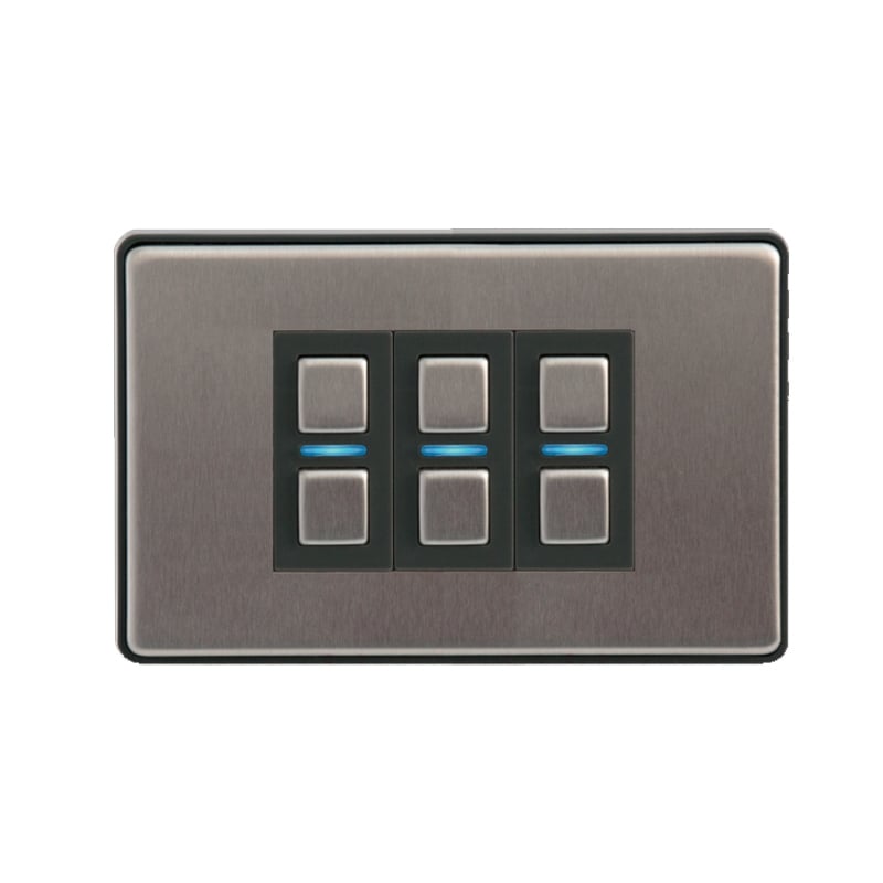 Lightwave RF Dimmer Switch Gen2 Stainless Steel 3G