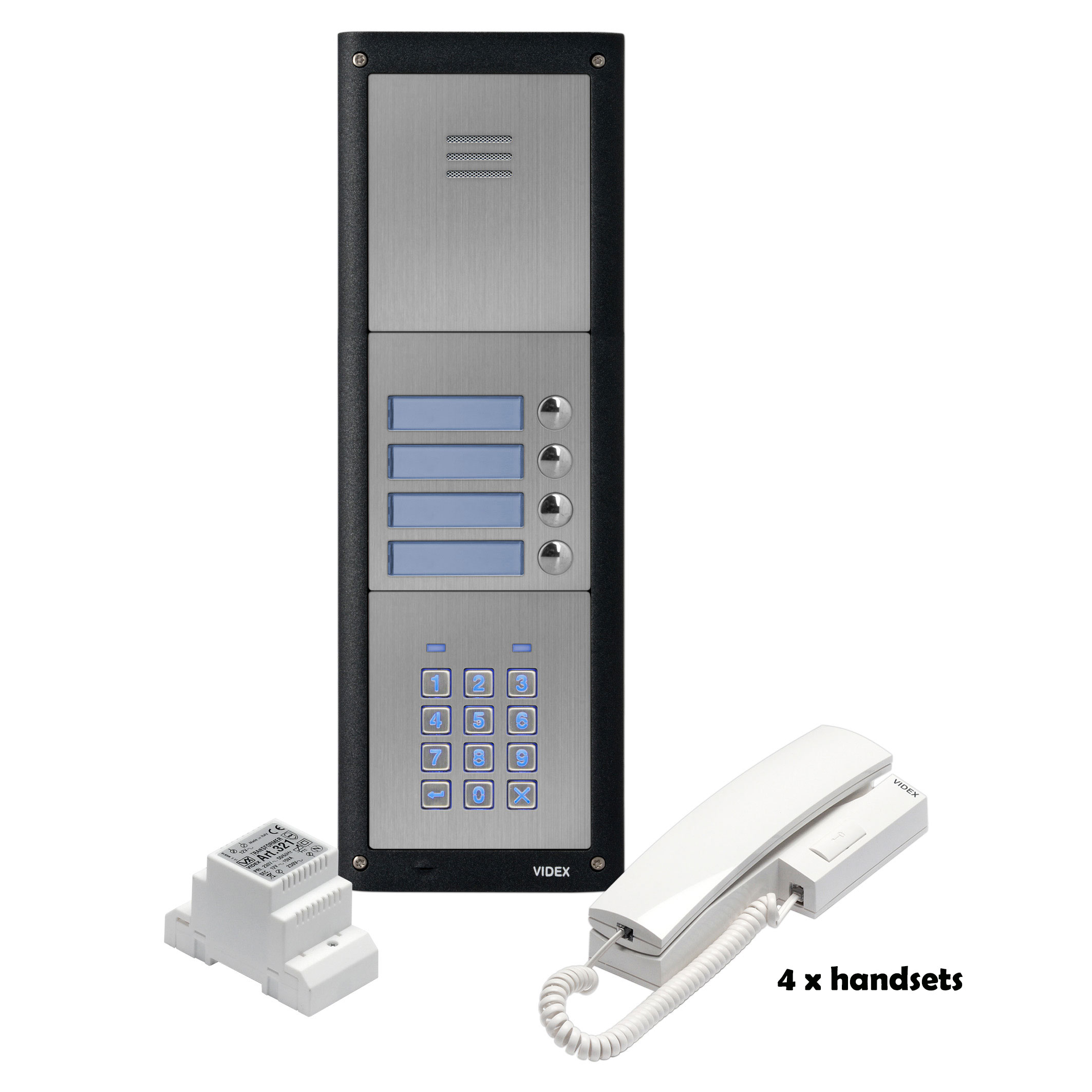 Videx 4K-4S/CL 4k Series 4 Call Point Entry Kit
