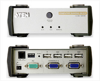 CS231C - Aten - Reverse 2 port USB KVM Sharer (Reverse KVM) VGA, PS/2 & USB (CS231)