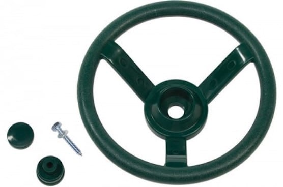 Green Car Steering Wheel