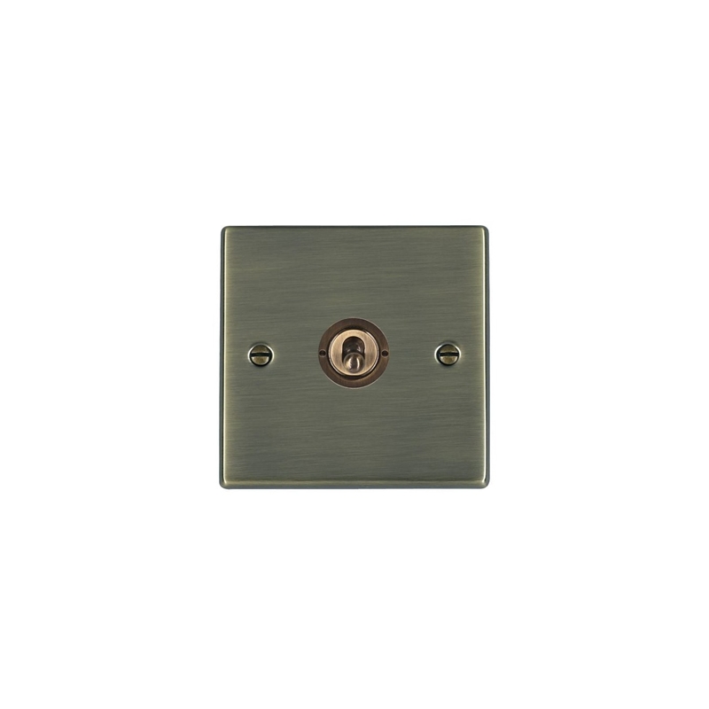 Hamilton Hartland 1 Gang 20AX Toggle Switch Antique Brass