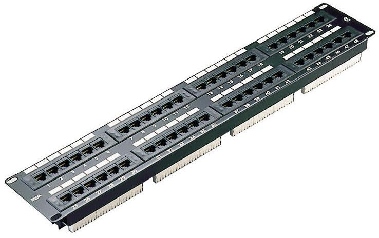 PP-EX-5E-48 Excel 48 Port Cat5E Patch Panel 1U IDC Punch 100-728