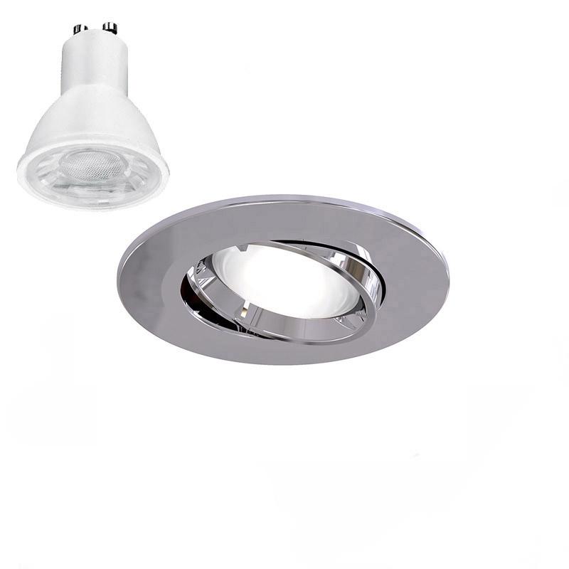 Ansell Edge Chrome Downlight 5W 3000K Non Dim