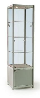 Glass Tower Cabinets With Storage Cupboard