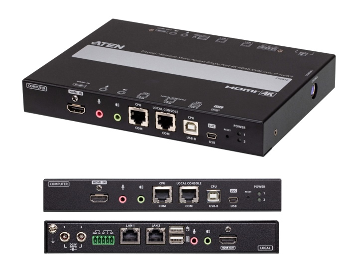 CN9850 - Aten - 1-Local / Remote Shared Access Single Port 4K KVM, HDMI KVM over IP KVM Switch, with Secure Hack-proof Connection (CN Range) *NEW*