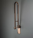 Rose Gold Removable Hinged Grab Bar With Ball Stopper (155RG)