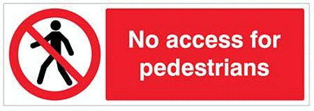 No access for pedestrians