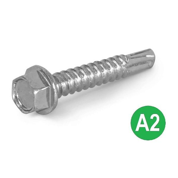 4.8x25mm A2 Hex Head Self Drilling Tek Screw