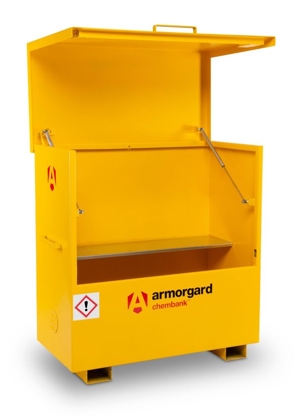 Armorgard CBC4 ChemBank COSHH Site Chest W1275 x D65 x H1270mm For Construction Companies