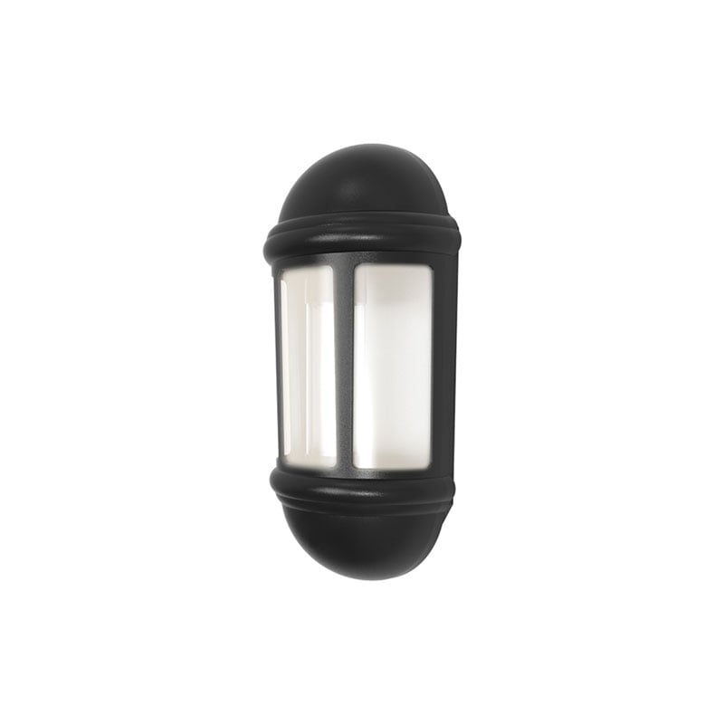 Ansell Latina LED Half Lantern With Photocell 8W Black