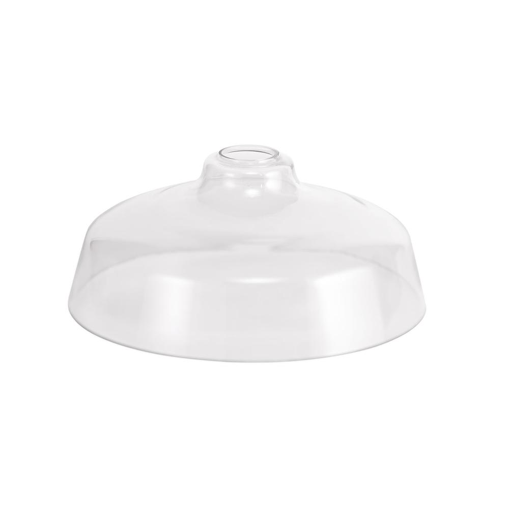 Luxuria Serena Flat Round 38cm Clear Glass (H) Lampshade