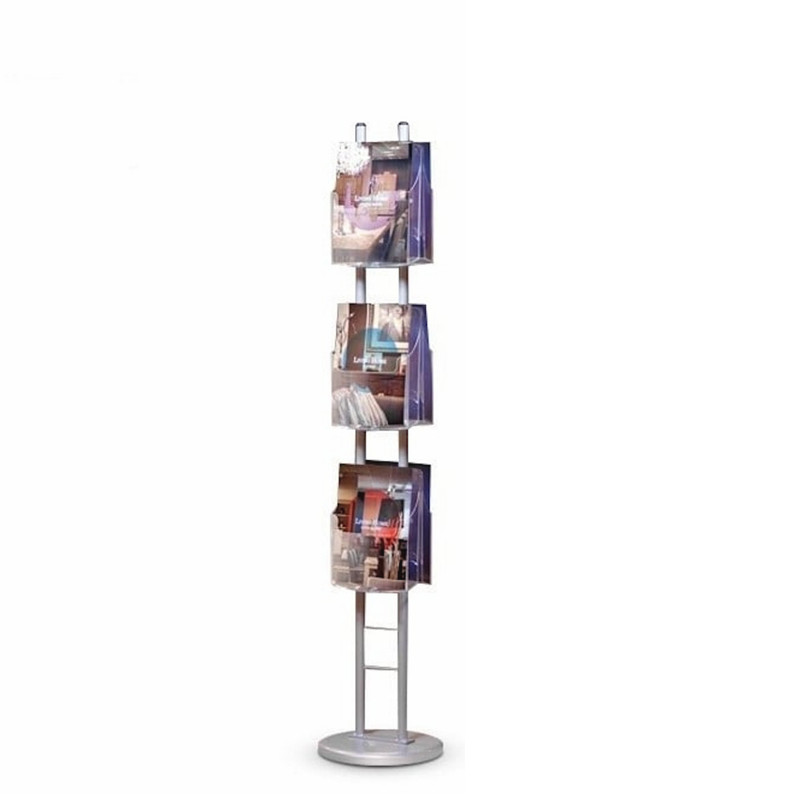 Curved Acrylic A4 Brochure Stand 6 Pockets