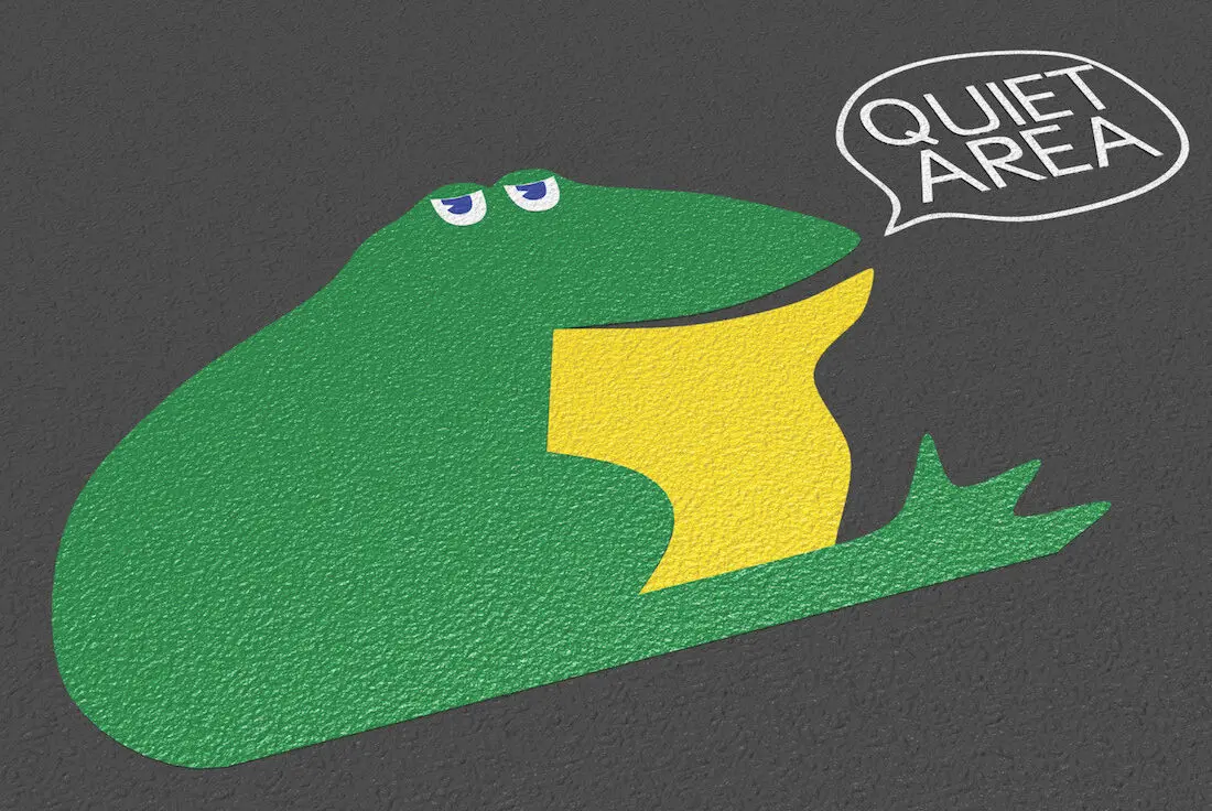 Quiet Area Frog - Playground Graphics