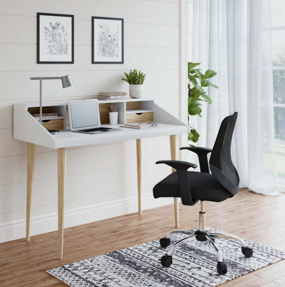 Yeovil White & Oak Home Office Desk
