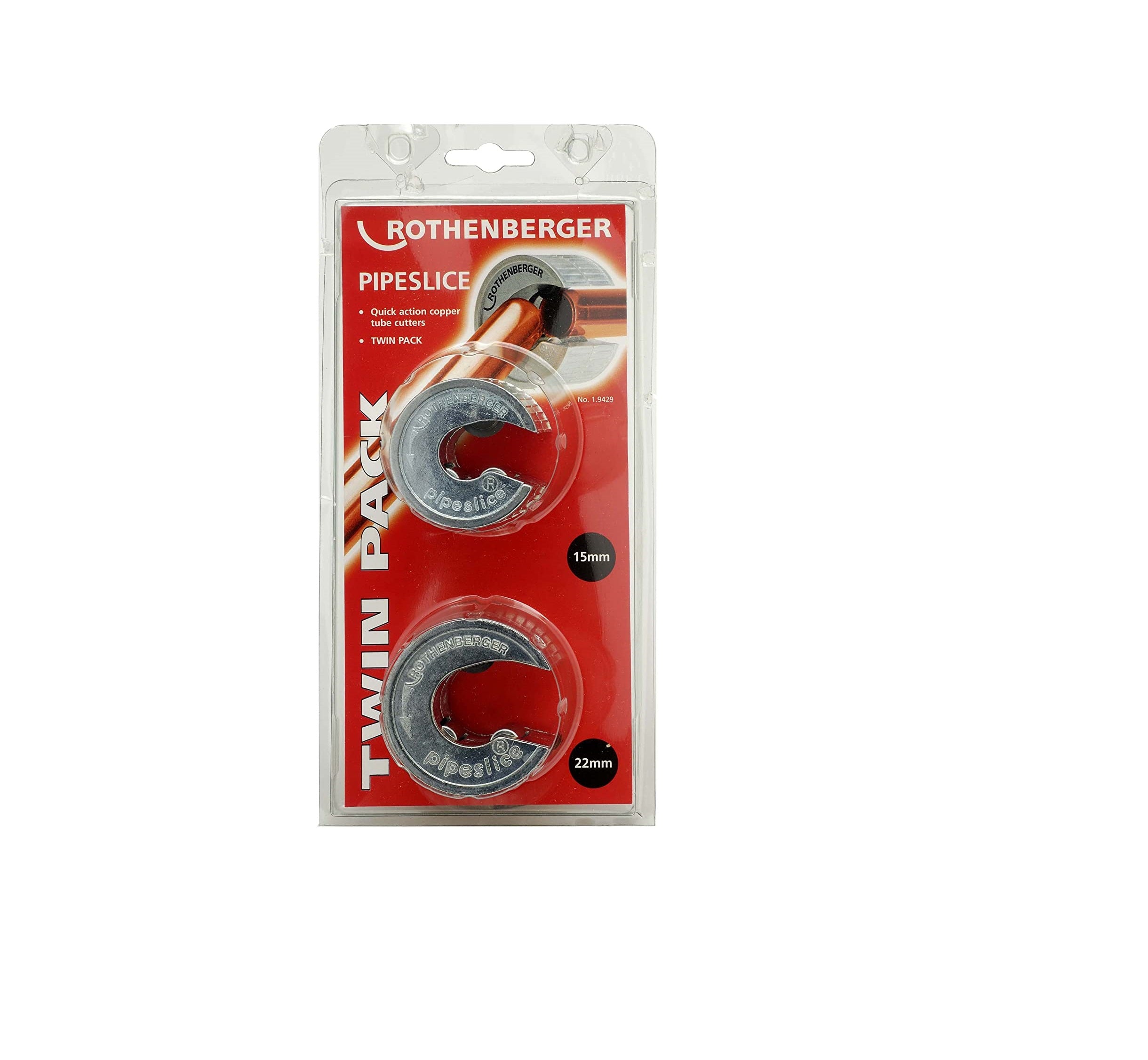 Rothenberger PIPESLICE Pack of two pipe cutter, 15mm/22mm