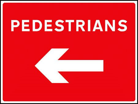 Pedestrians arrow left