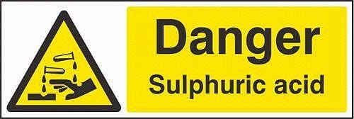 Danger sulphuric acid