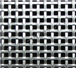 Interwoven Square Effect Silver Anodised Aluminium Grille Sheet 1000mm x 660mm x 1.5mm