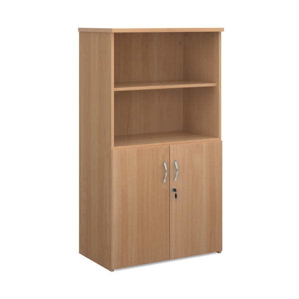 Universal Combination Unit with Open Top and 3 Shelves - Beech