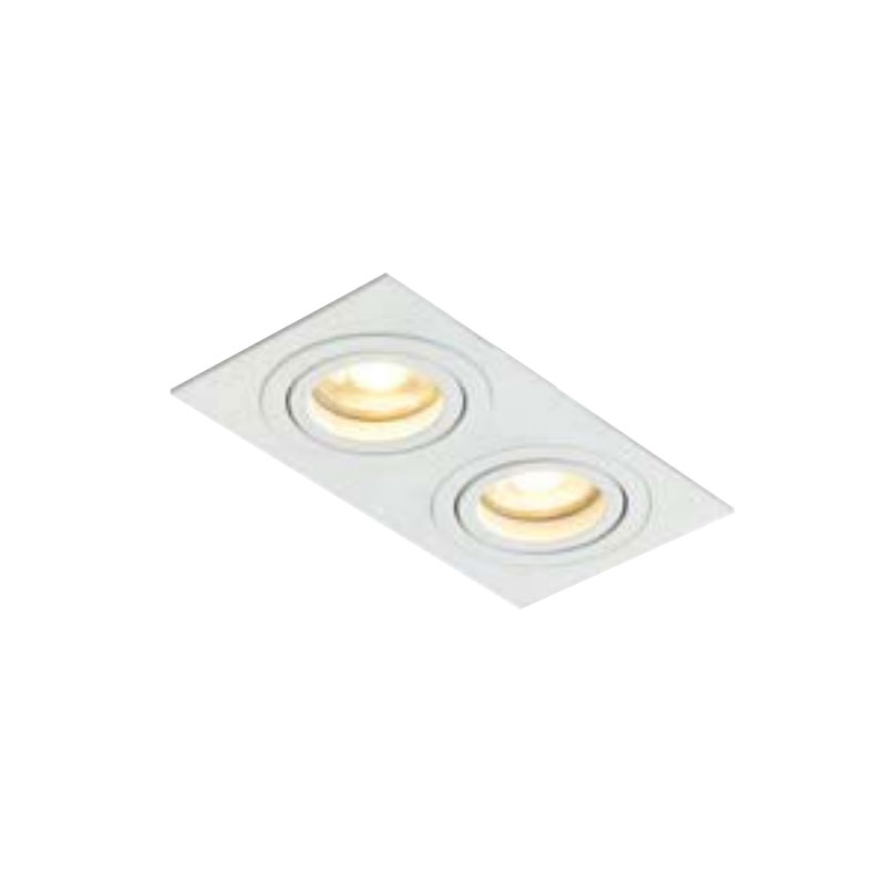 Forum Pasto Square Adjustable Twin GU10 Downlights White