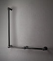 Ball Jointed Black Chrome L-Shaped Grab Bar (153LBC)