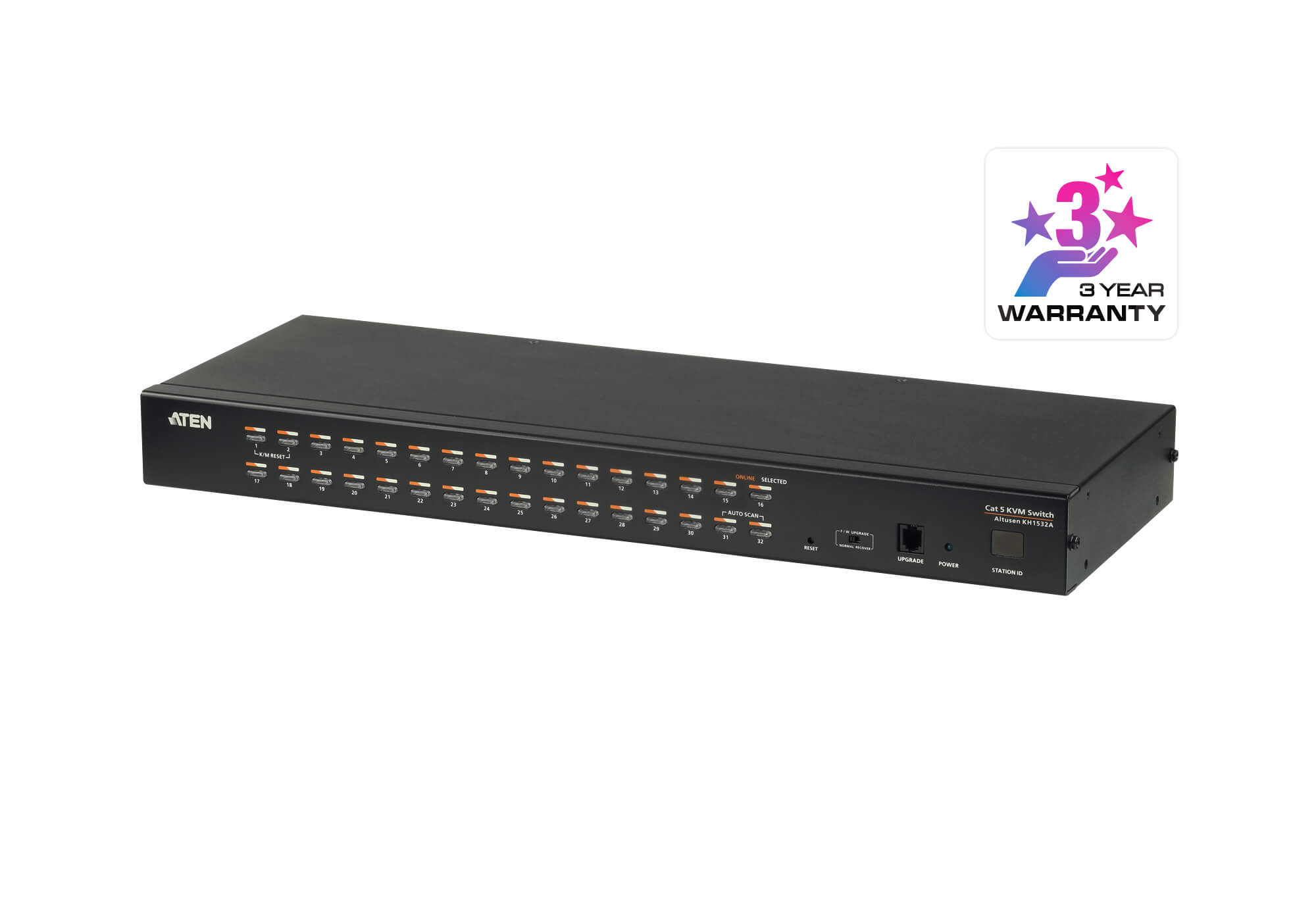 KH1532A - Aten - 32-Port Cat 5 High Density KVM Switch with Daisy-Chaining (KH Range)