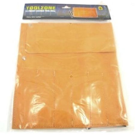 Toolzone 12 Pocket Leather Tool / Chisel Roll