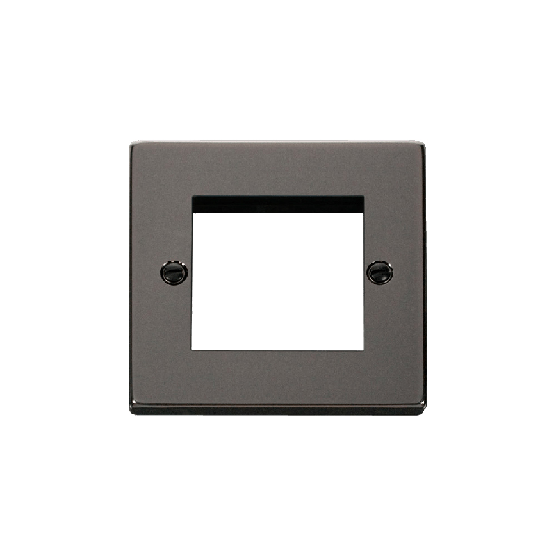 Click Deco 1 Gang Twin Aperture Single Plate Black Nickel