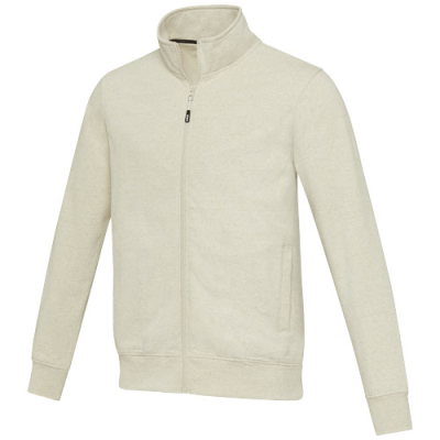 GALENA UNISEX AWARE™ RECYCLED FULL ZIP SWEATER in Oatmeal.