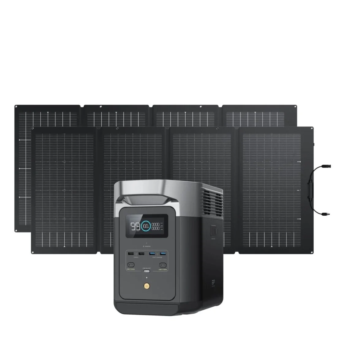 UK Suppliers EcoFlow DELTA 2 + 2X EcoFlow 220W Solar Panel