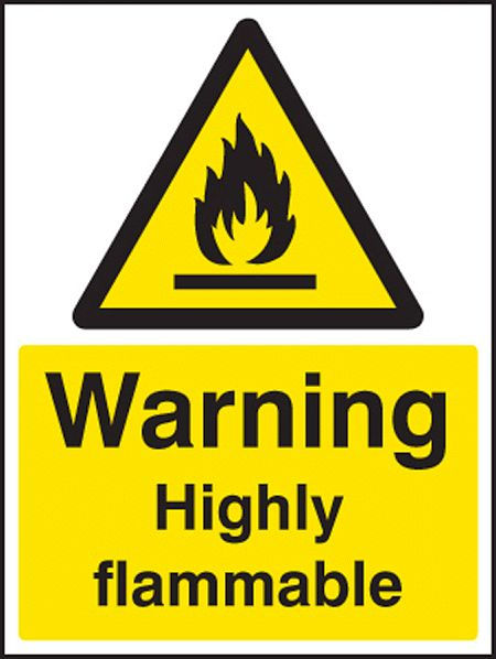 Warning highly flammable