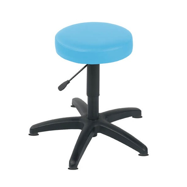 Gas Lift Examination Stool with Glides - Sky Blue