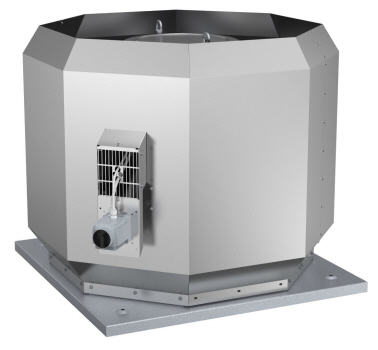 DVV 1000D6-8-XL/F400 Centrifugal roof fan 400°C/2h, 120°C continuous, vertical discharge. 45,000m³/h
