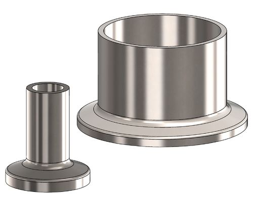 Process Grade ASME BPE, DT22A, TC Ferrule, Long Length, 316L Stainless Steel, SF1 for Fluid Transfer Systems