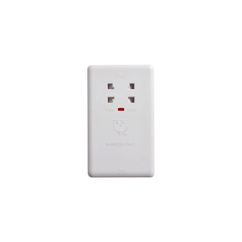 Deta Vimark Curve Dual Voltage Shaver Socket and Neon